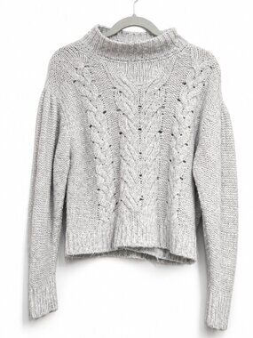 American Eagle Cable Knit Mock Neck Sweater Size L